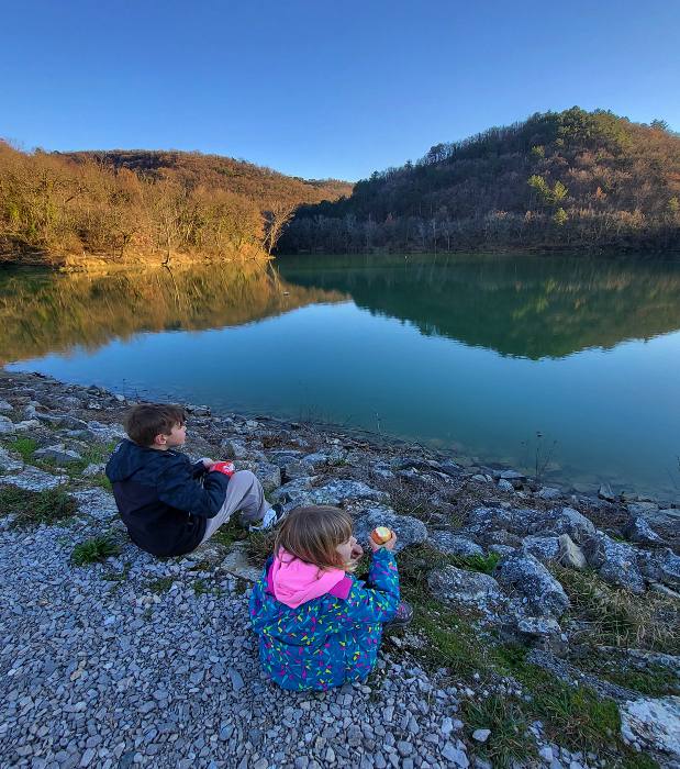 Družinski izleti, Vanganelsko jezero,nalepši izleti na Obali
